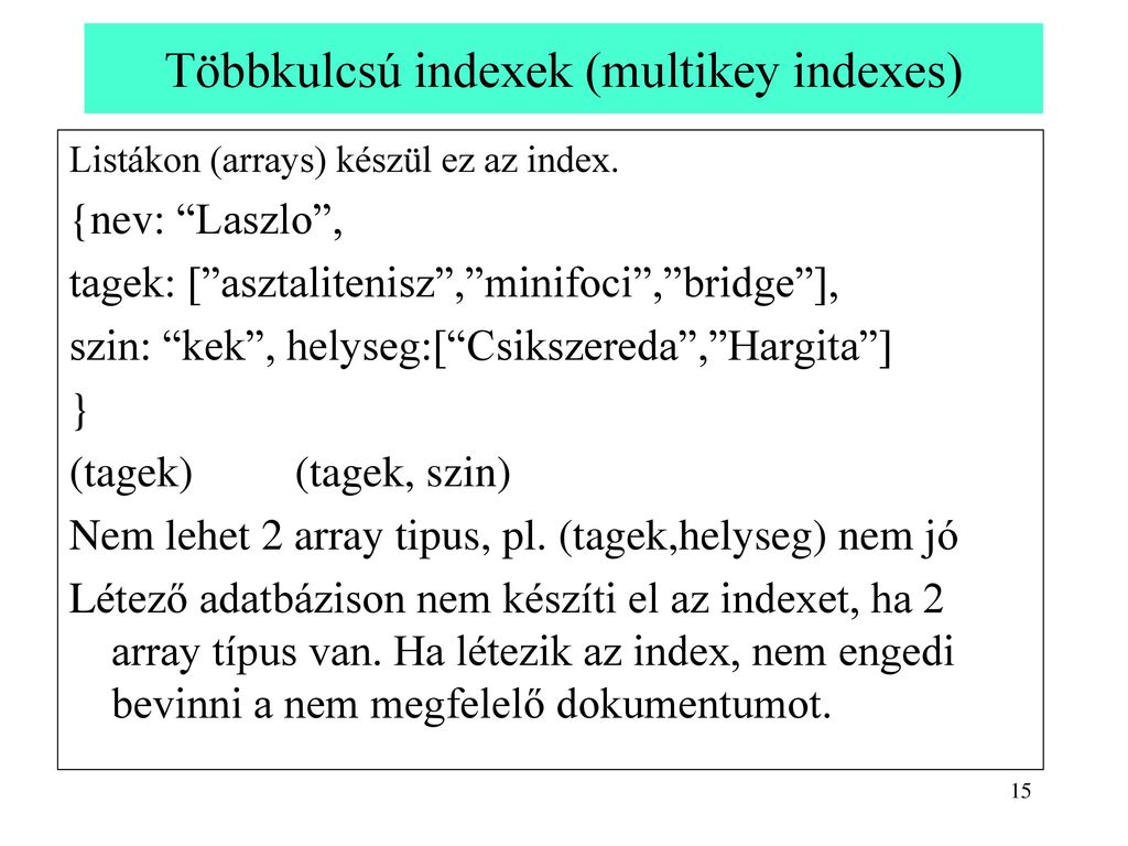 az indexek opcióinak előnyei)